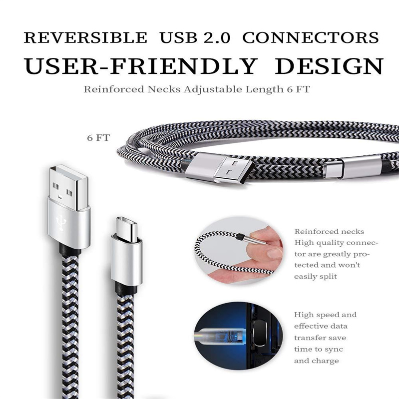 3FT 6FT 10FT Wave Braided Aluminum Micro USB Cable Fabric Nylon Data Sync 2.0 Date Charger Adapter Cord for Huawei Samsung S8 S7 HTC Andorid Phone Smart Phones