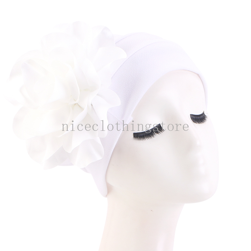 Женский головной платок в этническом стиле, популярный тюрбан с большим цветком, удобная повязка на голову из кожи, модная свадебная шапка, головной убор