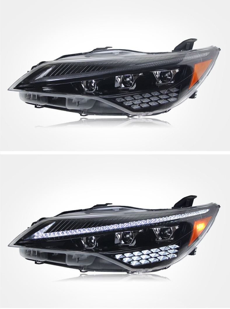 Scheinwerferbaugruppe für Toyota Camry 20 15–20 17, US-Version, LED-Sequential-Blinker, LED-Tagfahrlicht, LED-Tageslicht