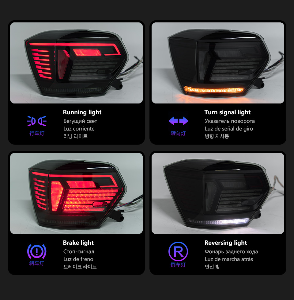 Dynamisk svängsignalljus för VW Polo Led Taillight 2019-2021 Bakre Running Brake Reverse Lamp Car Accessories