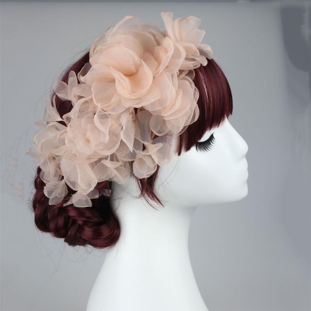 coiffes pour mariage coiffes de mariage fleurs coiffure de fleur en soie pour robe de mariée accessoires de coiffure fête nuptiale accesso258K