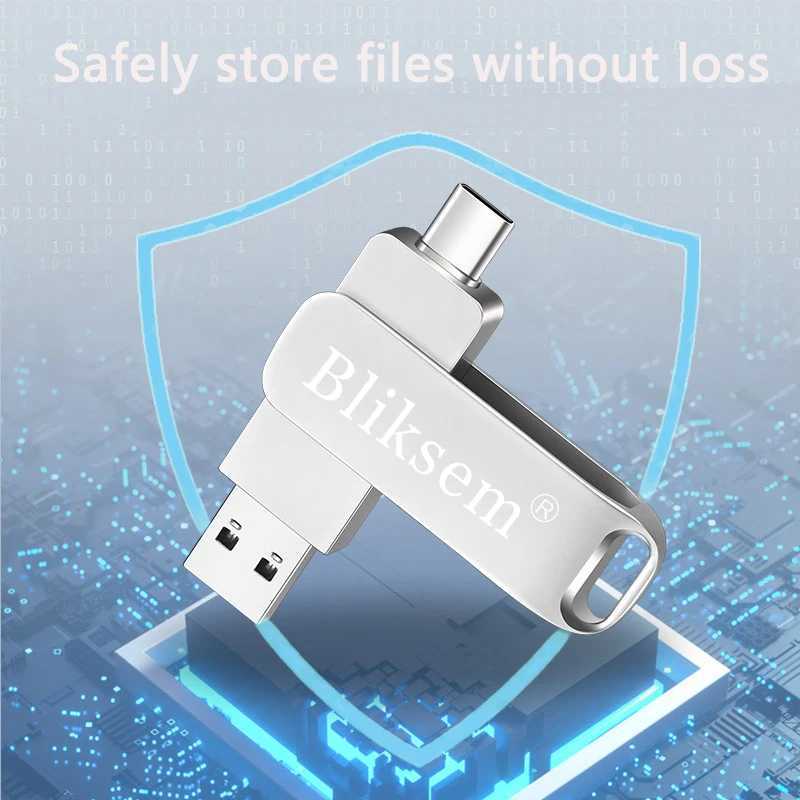 USB Flash Drives Pen Drive 64 GB OTG 128 GB Type C USB 2.0 Flash Drive Externe Memory Stick voor SmartPhone MacBook Tablet