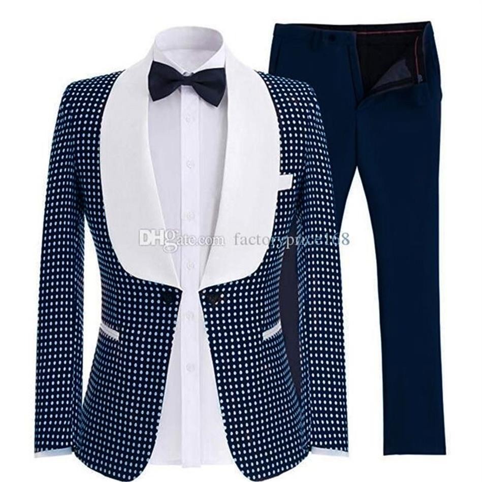 Beau un bouton garçons d'honneur châle revers marié Tuxedos homme costume hommes costumes de mariage marié veste pantalon cravate A220274u