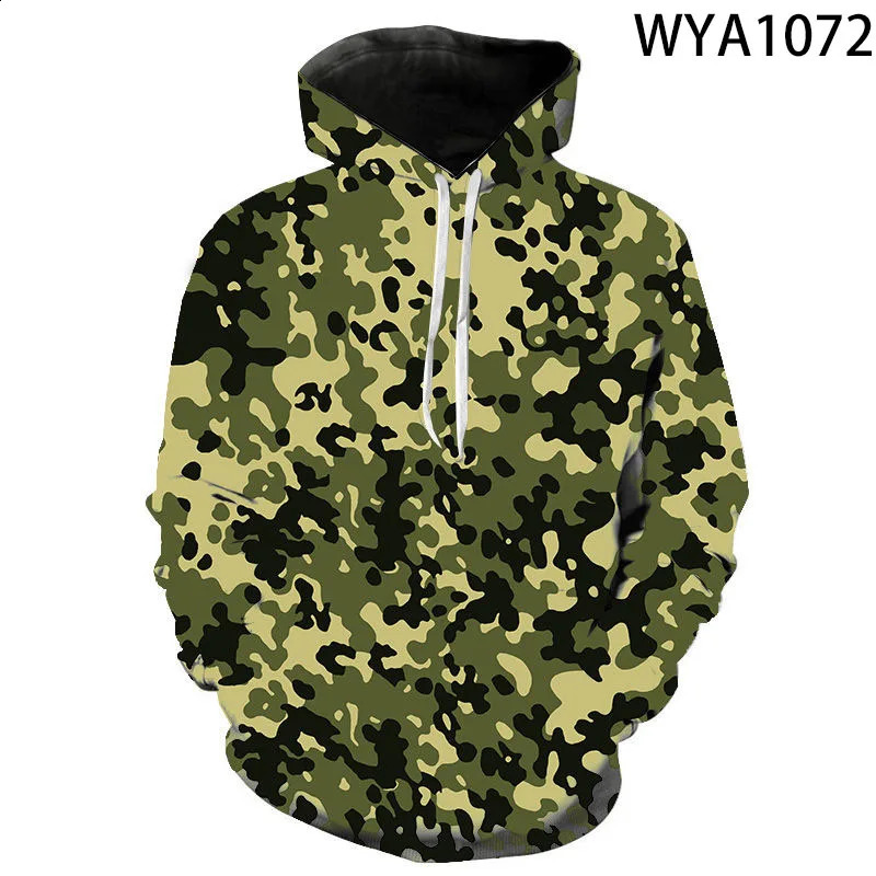 Sweat-shirt à capuche de Camouflage pour hommes et femmes, mode pour enfants, impression 3d, pulls, Streetwear, vestes Cool, 240117