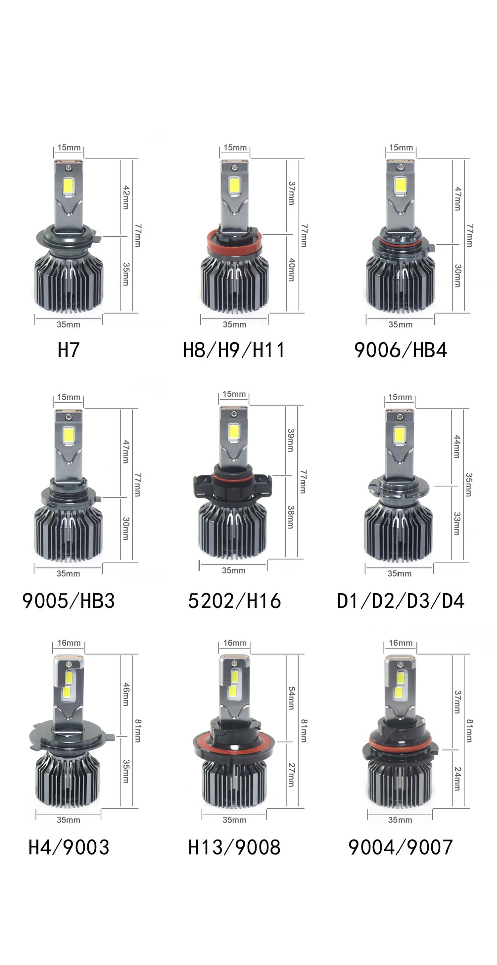 Lâmpada canbus para farol de carro, 100w, h7, h4, h8, h9, h11, hb3, 9005, hb4, 9006, 20000lm, tubo de cobre duplo, luzes para automóveis