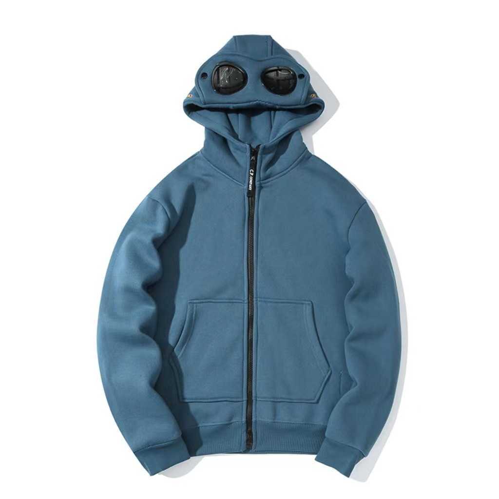 Men's Hoodies Sweatshirts Ss Autumnwinter Trendy Brand New Glasses Cardigan with Zipper and Plush Hoodie Hiphop Unisex Style