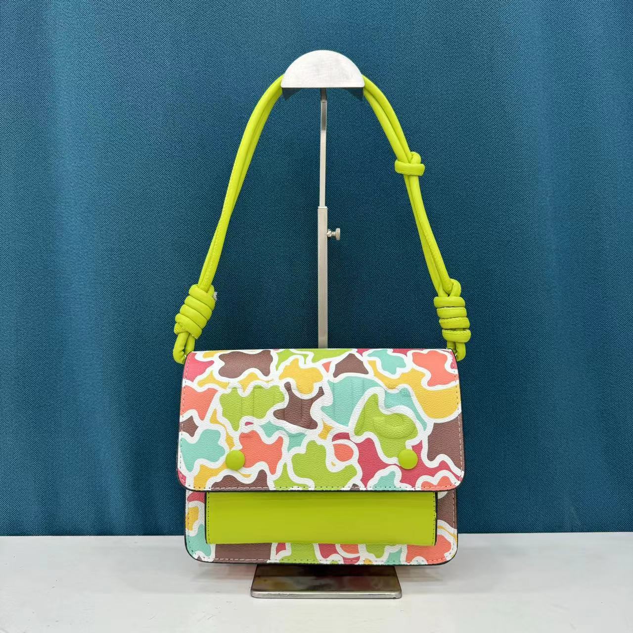 Sac de mode design sac imprimé pour femme sac à bandoulière de voyage coloré sac en corde de chanvre personnalisé sac à bandoulière en cuir unique à la mode sacs de soirée