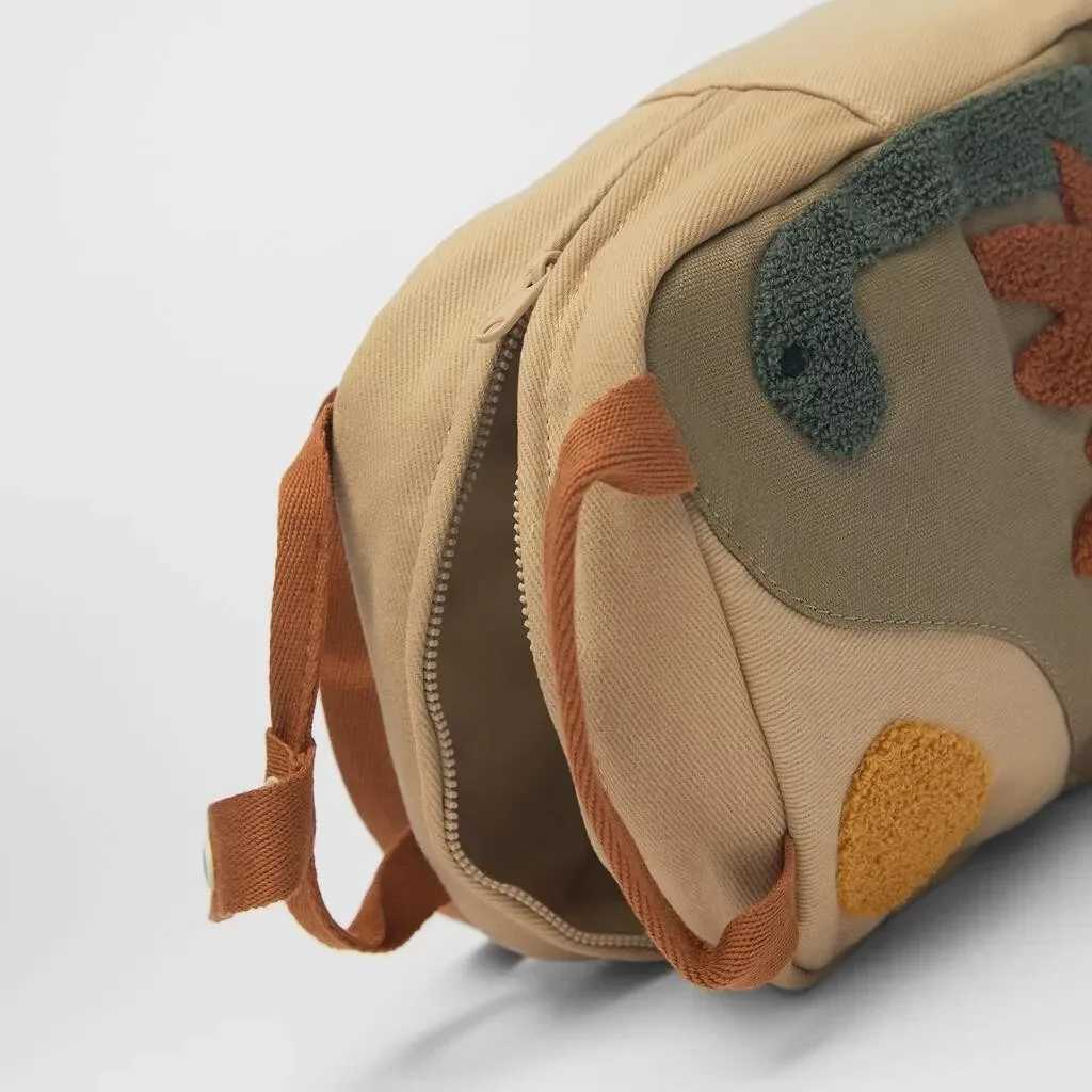 Backpacks Small Dinosaur Animal Shape Backpack School Bag New Kids Canvas Kindergarten Cartoon Embroidery Sun Long Neck