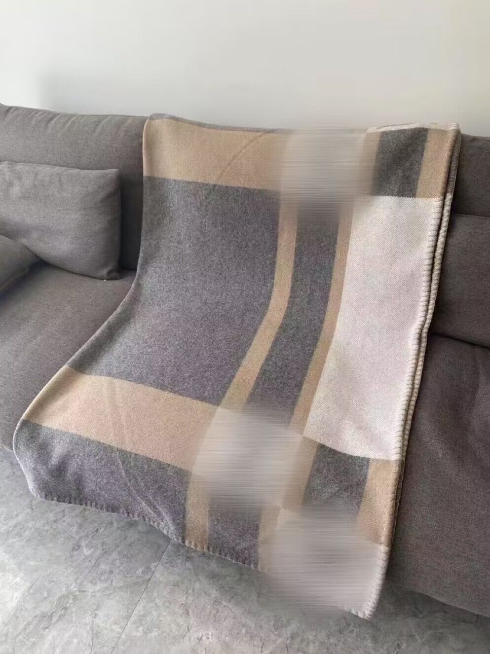 Designer luxe dekens echte wol kasjmier dikker groot formaat 170*135cm bewegwijzeringsdeken klassiek patroon voor binnen, buiten autoreizen en feestelijke warme geschenken