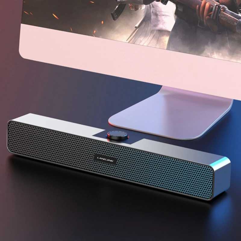 Bookshelf Speakers 4D Surround Soundbar Bluetooth 5.0 Computer Speakers Wired Stereo Subwoofer For Laptop PC Home Theater