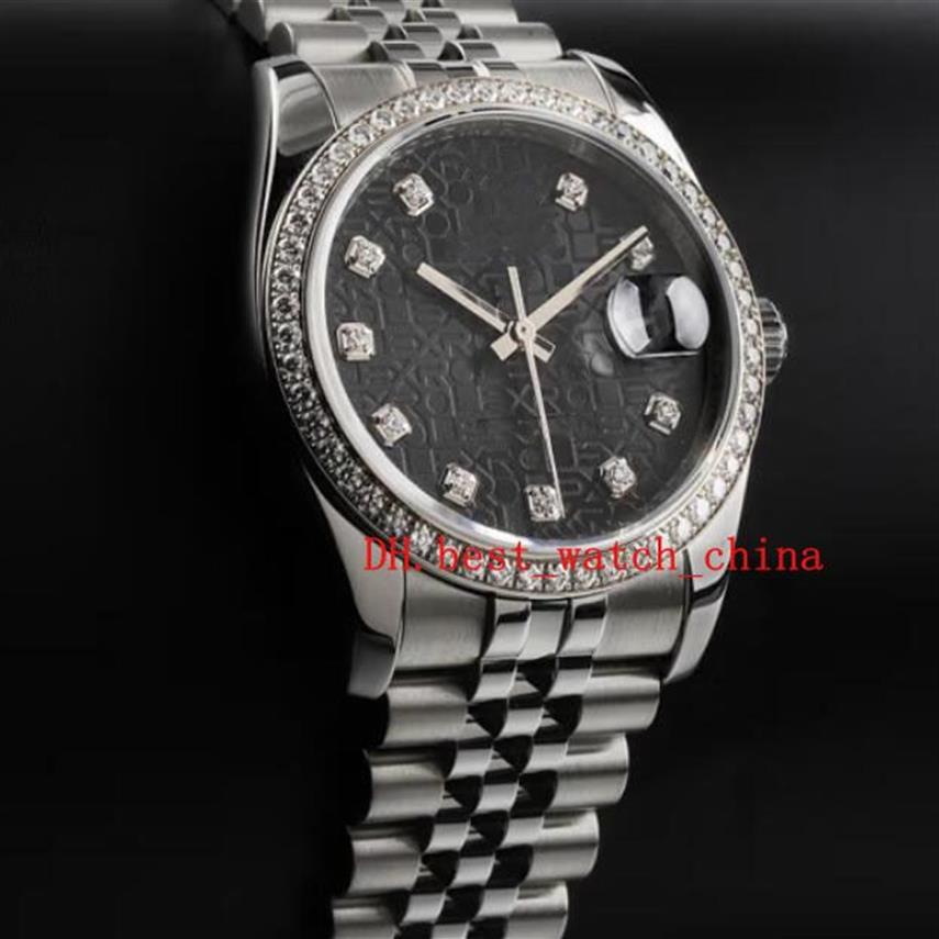 Obejrzyj Asia 2813 Sport 116244 Zegarek męski 31 mm 36 mm Pierścień z Diamentowym Automatycznym Watchem Mechanicznym Black Memorial Print 2470