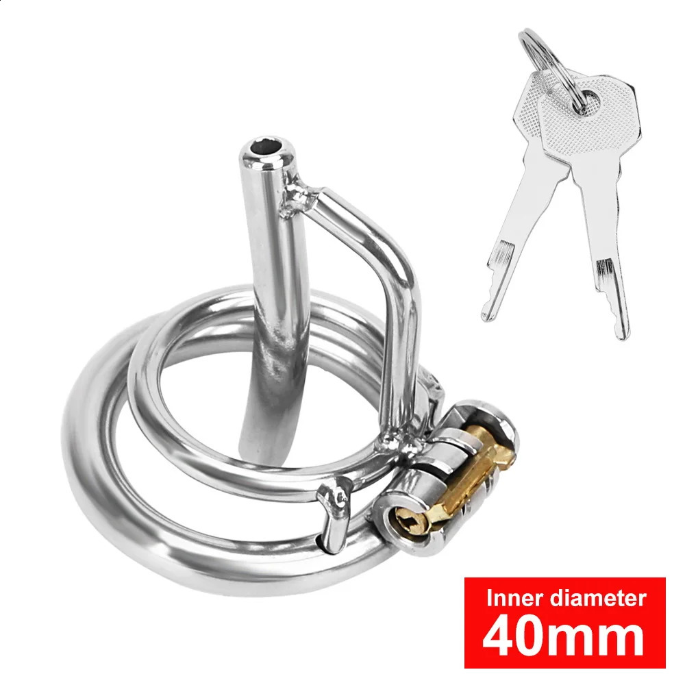 Ikoky Male Chastity Device Cock Lock Men for Men製品ペニスケージ付きセックスおもちゃステンレス鋼240117