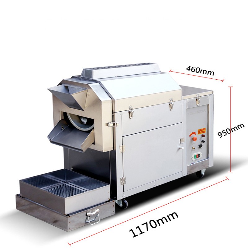 Vietnam Ucuz Fiyat Paslanmaz Çelik Otomatik Kaju Fıstığı Kavoz Makinesi Elektrikli Kavurma Makinesi Tahıl Fındık Roaster Makinesi