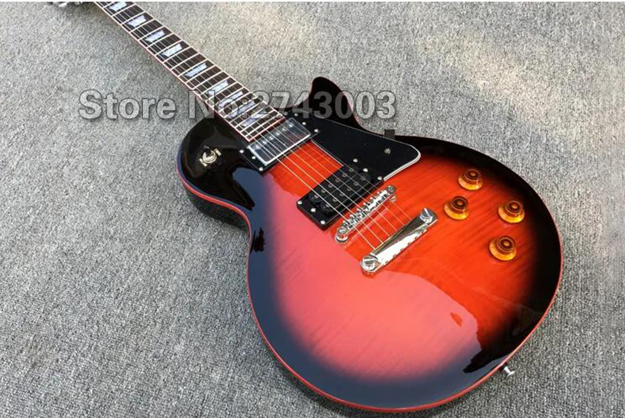 Nouveau style classique slash rouge tigre flamme Lp guitare électrique, reliure rouge guitare slash personnalisée, meilleure qualité