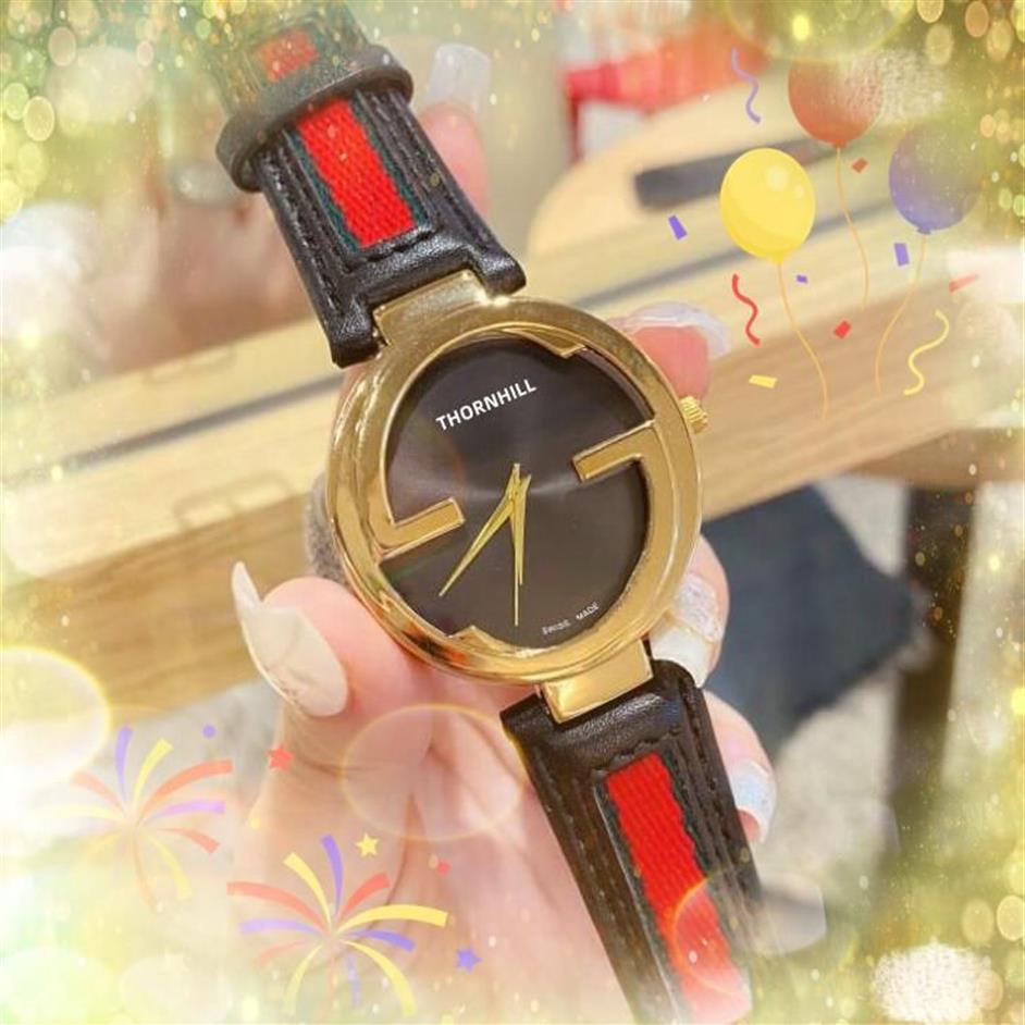 Moda Pequeña Abeja G Forma Relojes de Cuarzo Casual Oro Rosa Plata Famoso Reloj Cinturón de Cuero Genuino Mujer Ultra Thin Lady Wristwat2293