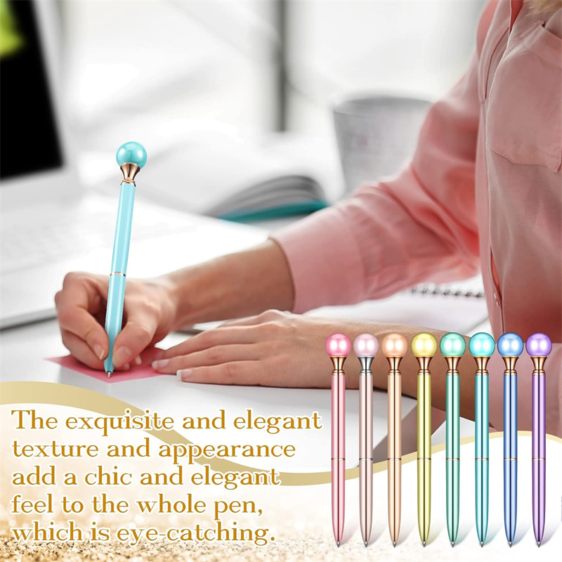 19 couleurs New Pearl Metal Ballpoint Pen pour les fournitures de bureau scolaire Signature Business Pen Cadeaux