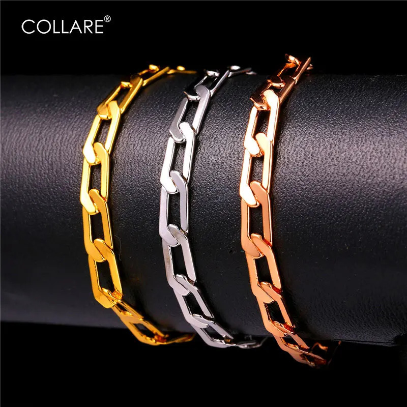 ChainsPro Cuban Link Chain Männer Armbänder GoldRose GoldSilber Farbe Armband Männer Großhandel Armbänder Armreifen H198 240117