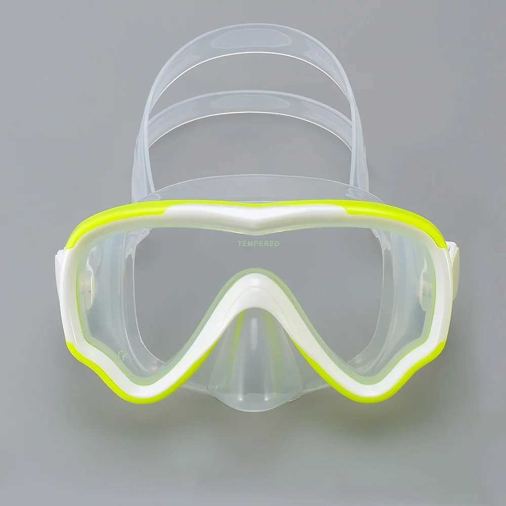 Diving Accessories Professional Kids Snorkel Swim Mask Child Diving Mask Anti-Fog Swimming Goggles With Nose Cover For Snorkeling Swimming Training 240118