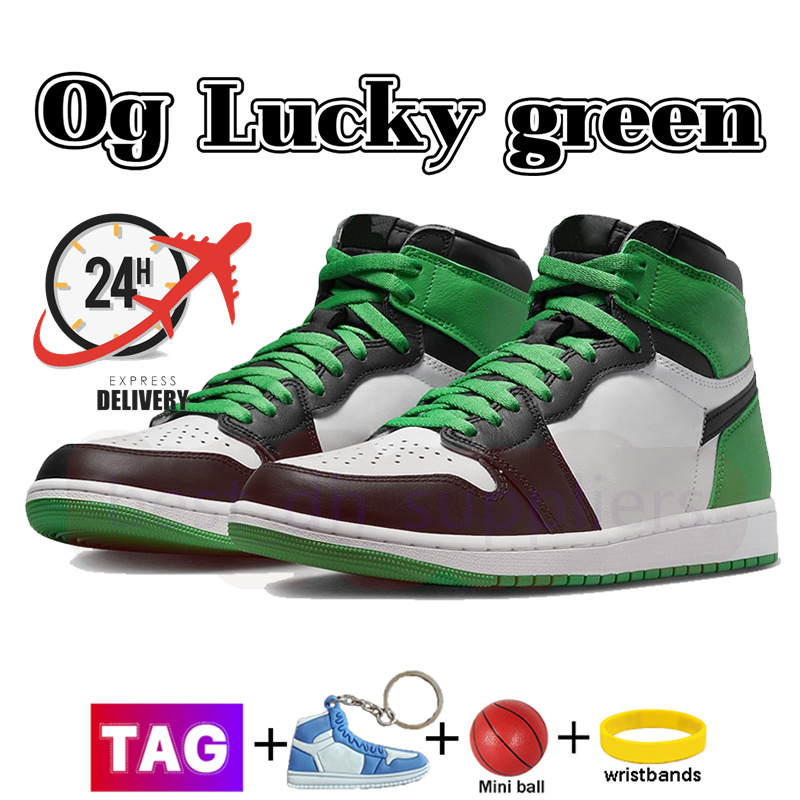 2024 Designer 1 chaussures de basket-ball Chicago UNC Toe Washed noir og Lucky vert hommes femmes baskets baskets University Blue Reverse hommes femmes formateurs formateur