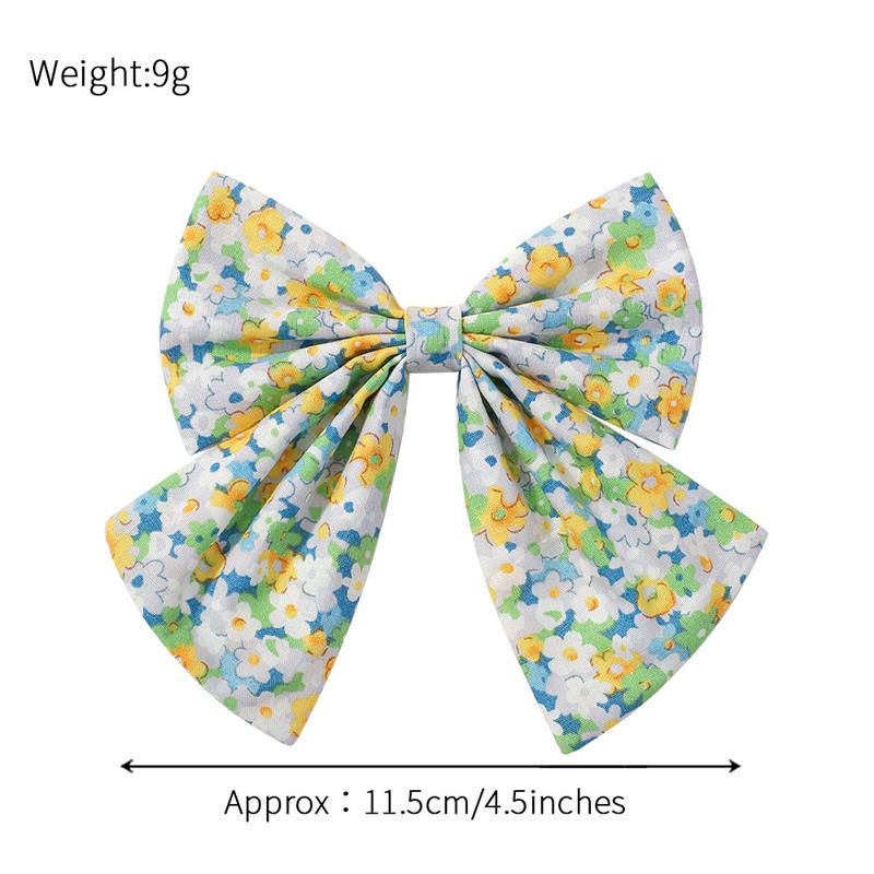 New Children Cute Bow Ribbon Hairpin Hair Clip Kids Floral Barrettes Baby Girls Decoration Hair Accessories