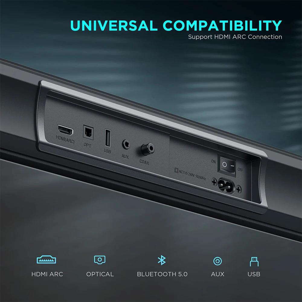 Soundbar Bomaker 240W 2.1 TV Soundbar Home Theater Sound Sound Sequal Seeker Bar Sound Supwoofer Support