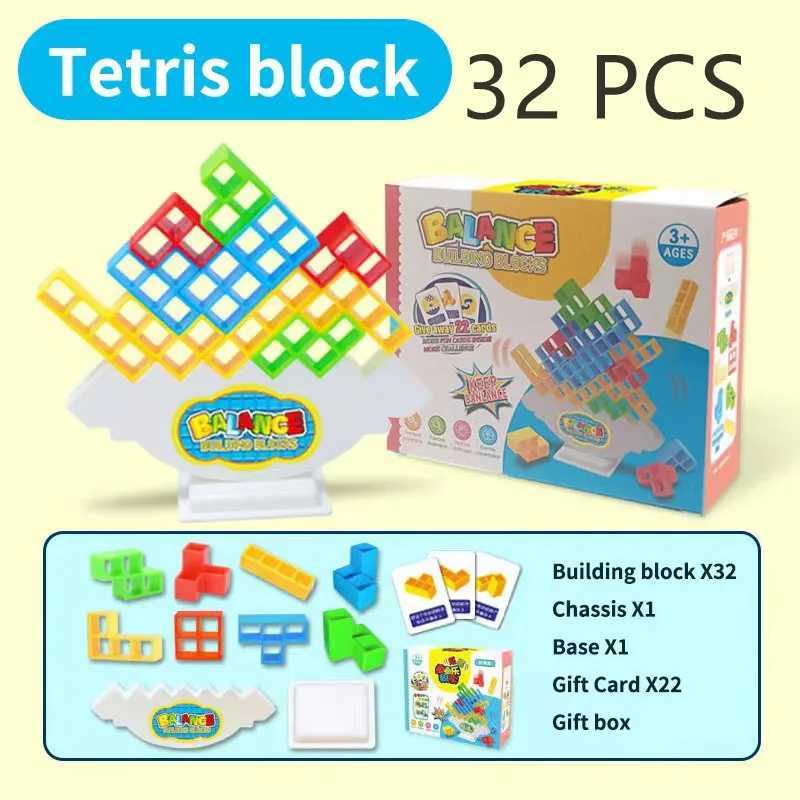 Sorting Nesting Stacking toys Tetra Tetris Tower jeu Balans Game Balance Adults 16 32 Puzzle Stacking Building Board Blocks Fun Kids Night Party 240118