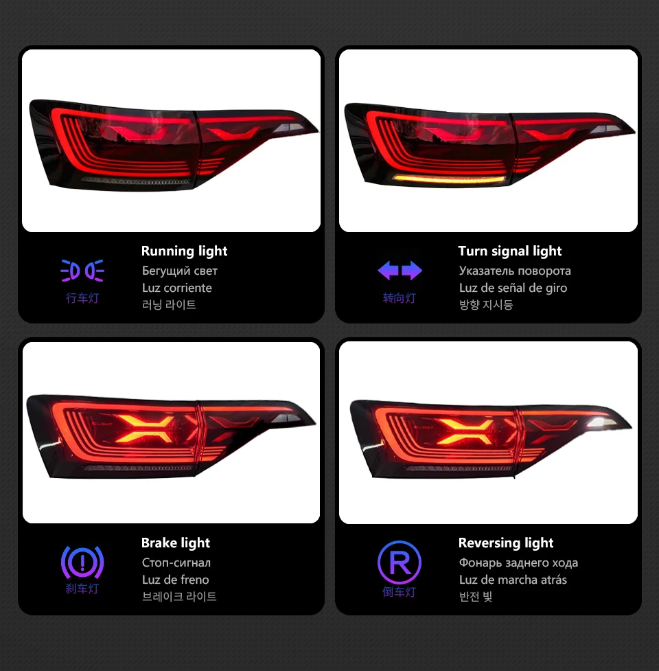 Bilens bakljus för VW Jetta MK7 LED TAILLIGHT 2019-2023 Bakre löpande broms dimma Turn Signal Lamp Automotive Accessories