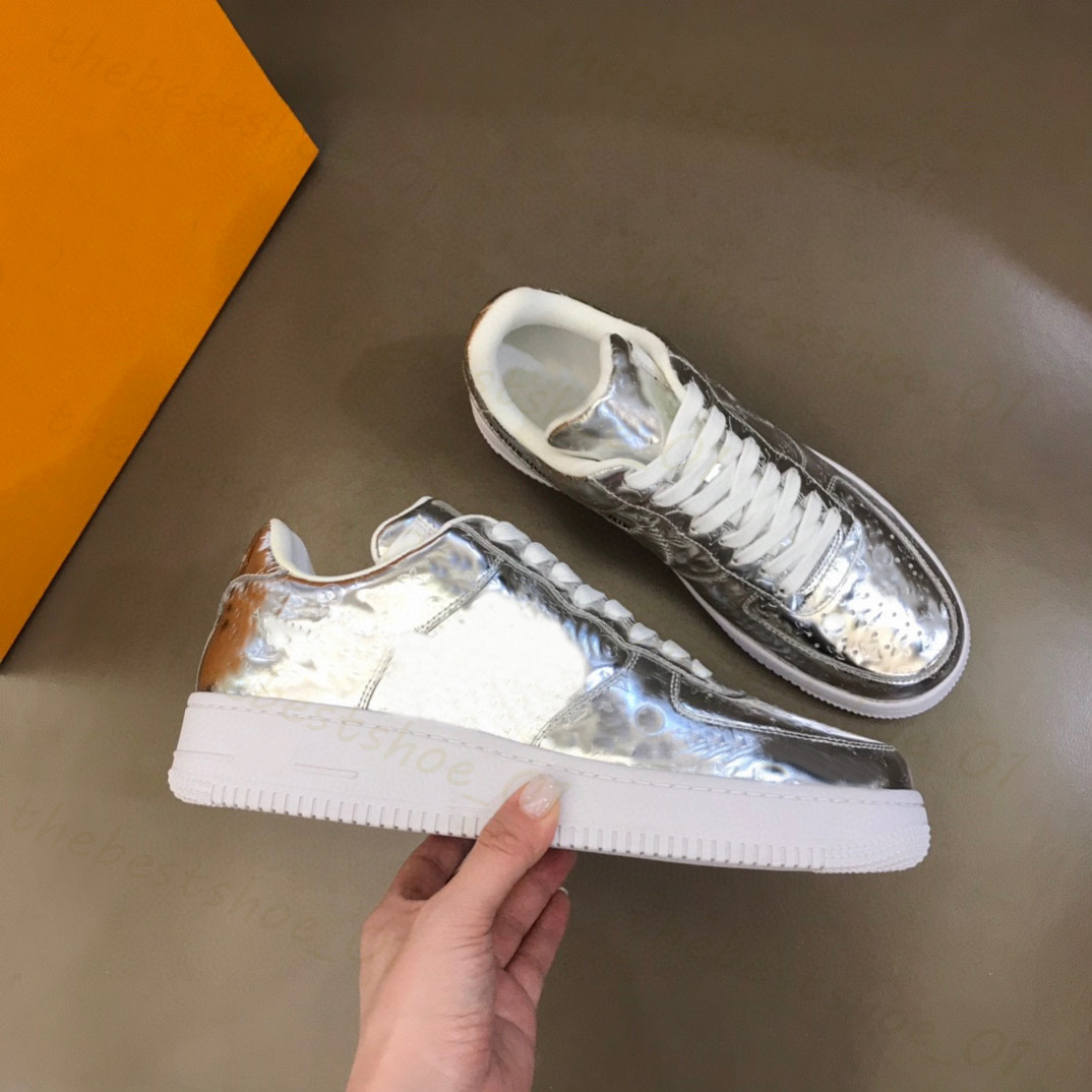 Designerskie buty swobodne mężczyźni Abloh trampki Virgil 1s 1 cielę skórzane trampki Kobiety biały zielony czerwony litera nakładka grube podeszwa trampki dolne