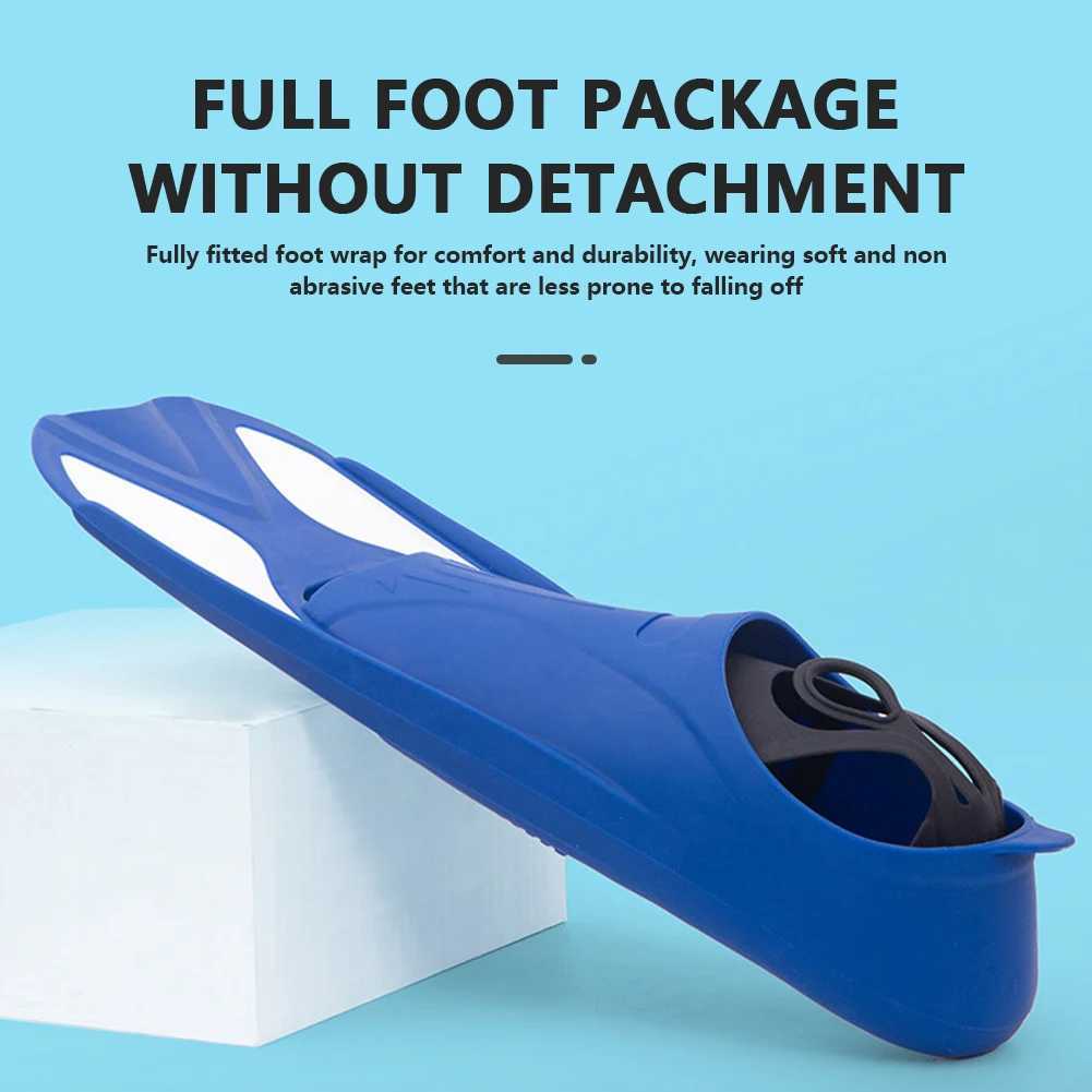 Accessoires de plongée Palmes de plongée unisexes, souples, pour adultes/enfants, pieds de plongée en apnée, chaussures aquatiques résistantes à l'usure, pour Sports nautiques 240118