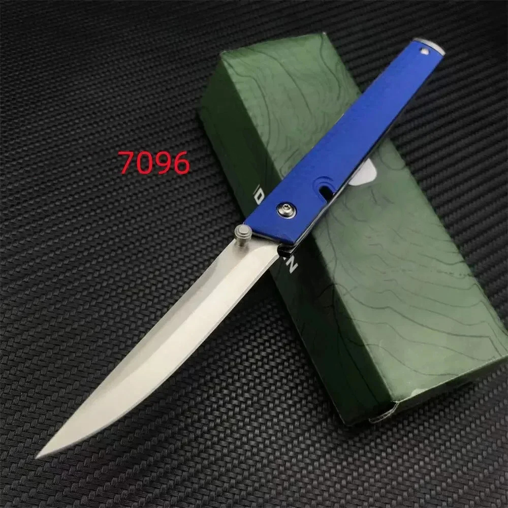 Model 7096 Lightweight Pocket EDC Knife 8Cr13Mov Blade Yellow/Black/Blue Nylon Handles Self Defense Tactical Camping Tools