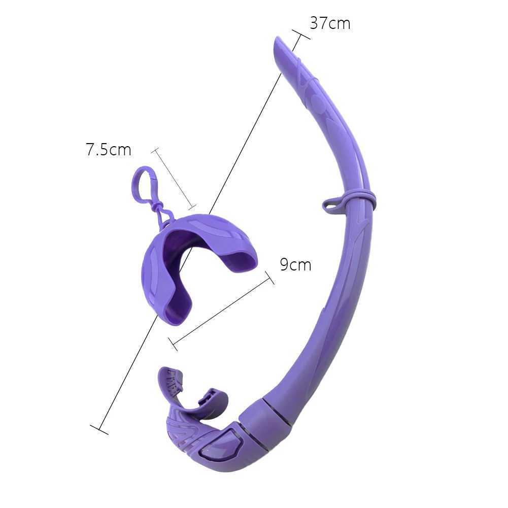 Diving Accessories Silicone Foldable Snorkel Tube Snorkel with Storage Case Women Men Roll Up Snorkel Underwater Wet Breathing Tube For Snorkeling 240118