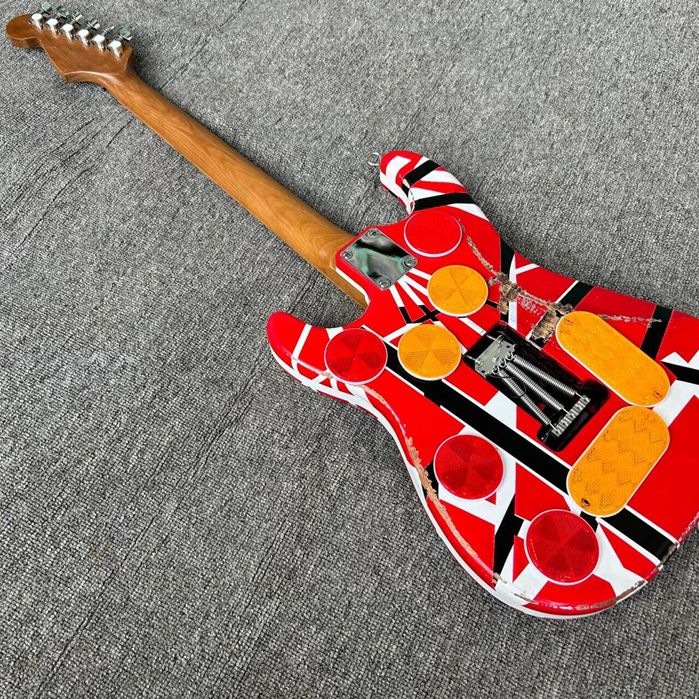 Eddie Van Halen Frankenstrat Frankenstein Electric Guitar i lager