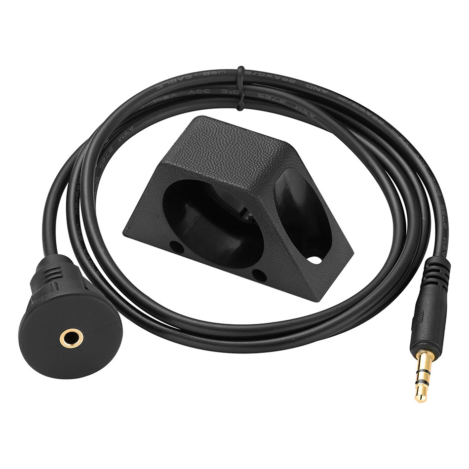 3.5mm Male to Female Car Truck Dashboard Panel Flush Mount Cable AUX Audio Jack Waterproof Extension Cable