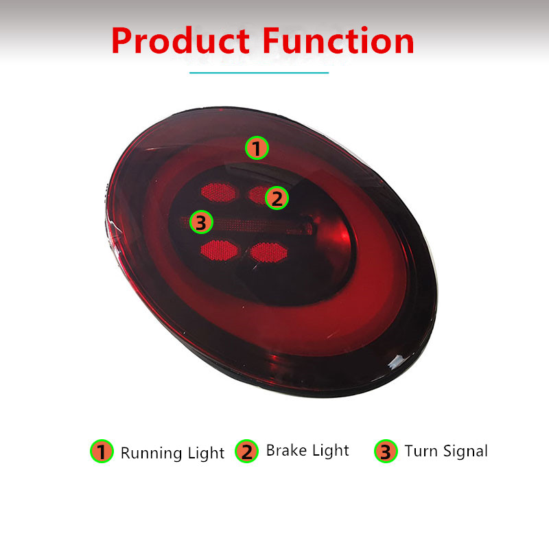 Задний ходовой тормоз, задний фонарь заднего хода для VW Beetle, светодиодный задний фонарь 2006-2012, указатель поворота, автомобильные аксессуары