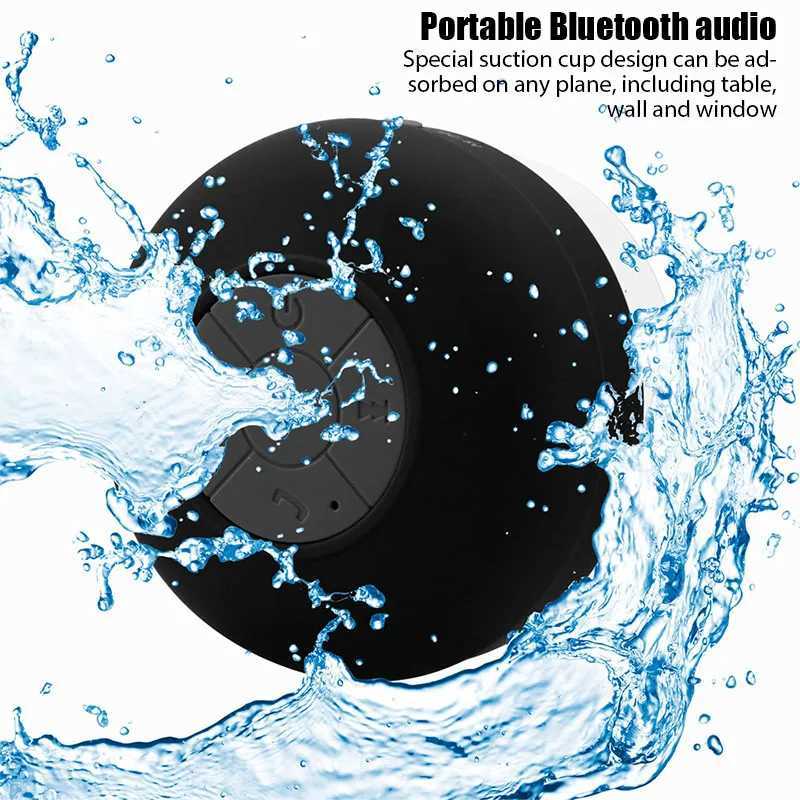 Bokhylla högtalare badrum vattentät trådlös Bluetooth -högtalare stor sugskopp mini bärbar högtalare utomhus sport stereo ljudlåda soundbarl2101