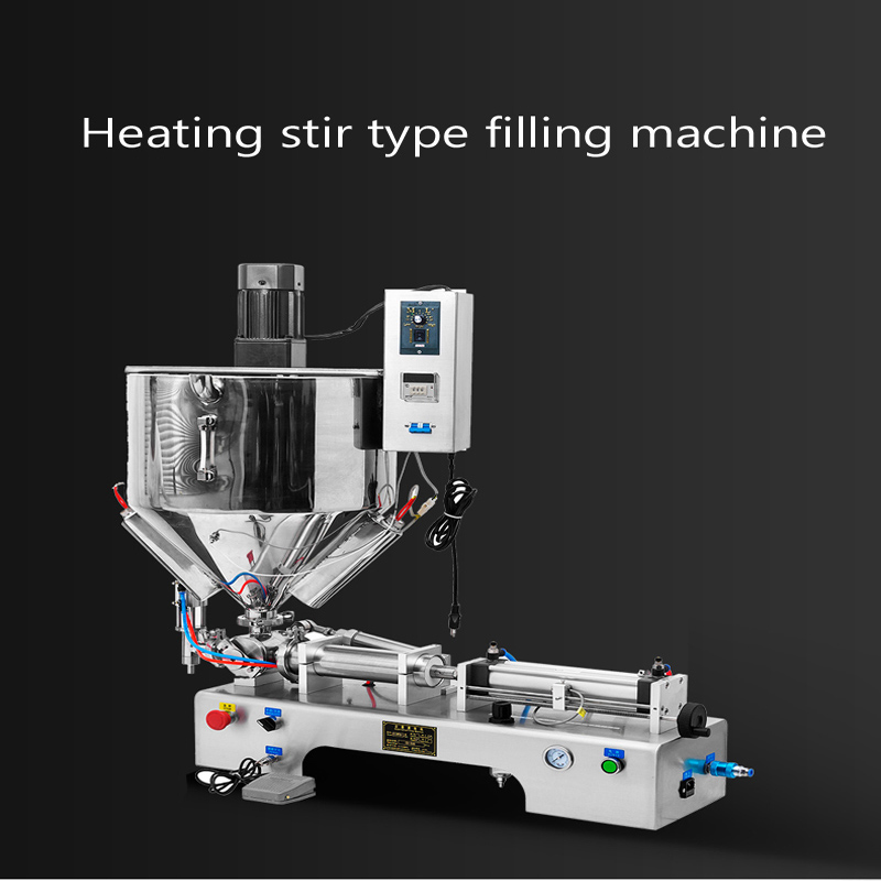 اثنين من الفتحات شبه التلقائية لزج الأنبوب السائل الشفاه لامع اللجاز آلة ملء معجون مع خزان التدفئة المضغوطة