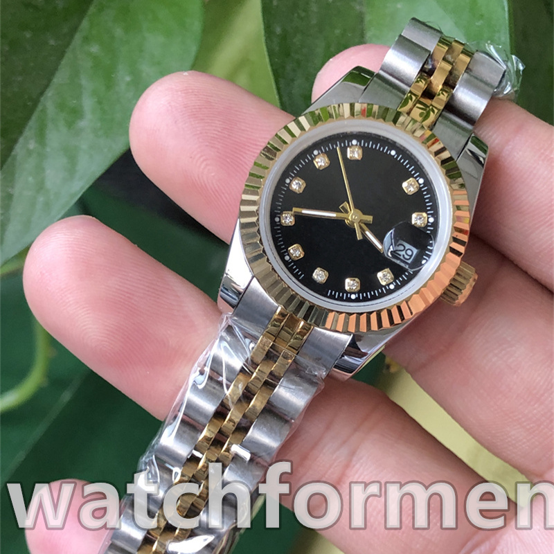 Uhr Designeruhren Damenmode 904 Edelstahl Quarz Elektronisch Wasserdicht Saphir 28MM Damenuhr