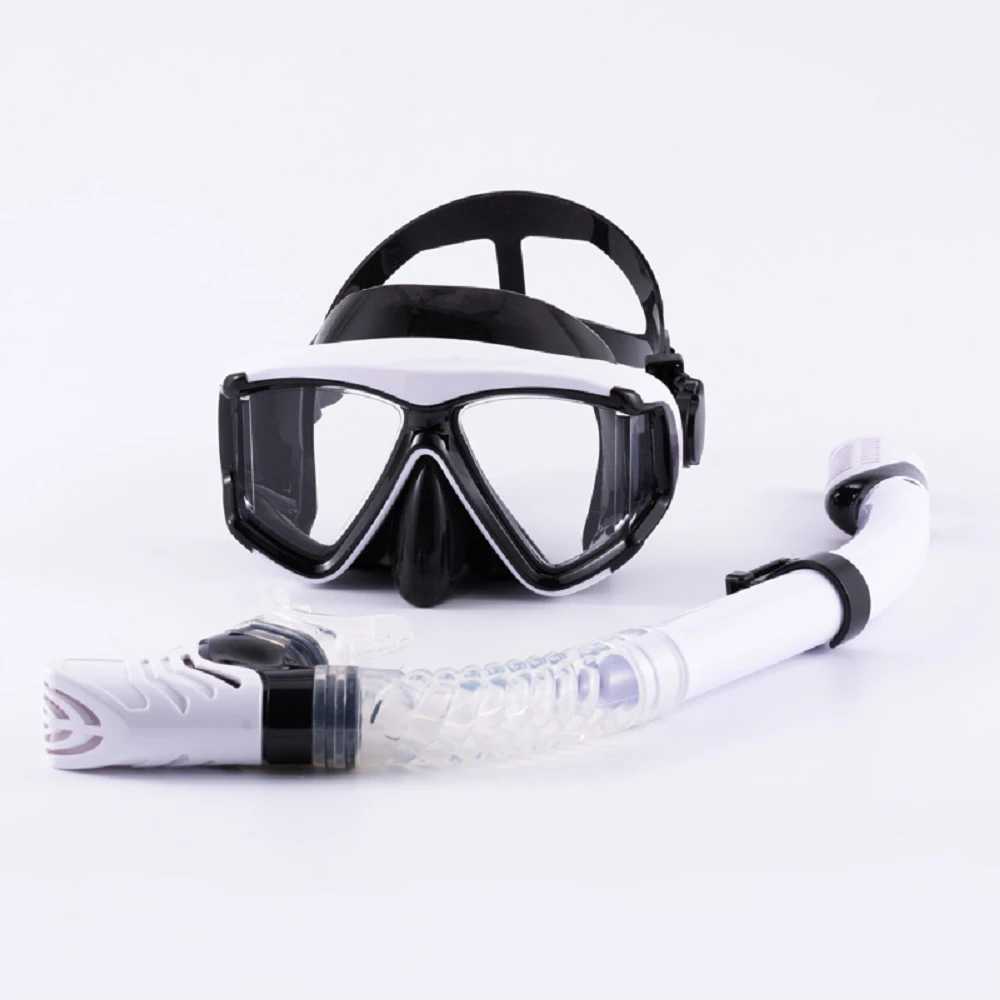 Accesorios de buceo Conjunto de snorkel para miopía óptica Máscara de buceo Gafas de natación para miopía Vista panorámica panorámica para miopía Adultos Jóvenes -1.0To-6.0 240118