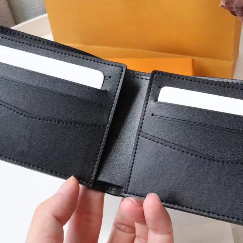 5a oryginalne skórzane design portfel męski czarny wytłoczone oryginalne portfele skórzane luksusowe skórzane torebki z krótkiej karty torebki klasyczne kieszeń z pudełkiem