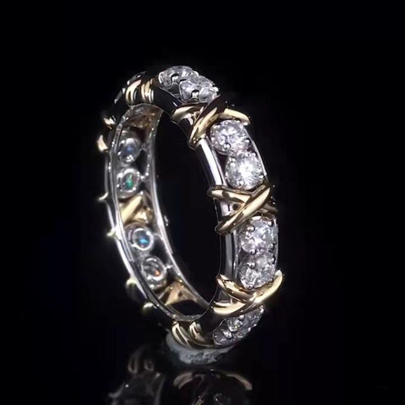 Bague en diamant de laboratoire en or 10 carats, 4mm, en argent sterling 925, bijoux de fiançailles, de mariage, pour femmes et hommes, accessoire de fête, cadeau