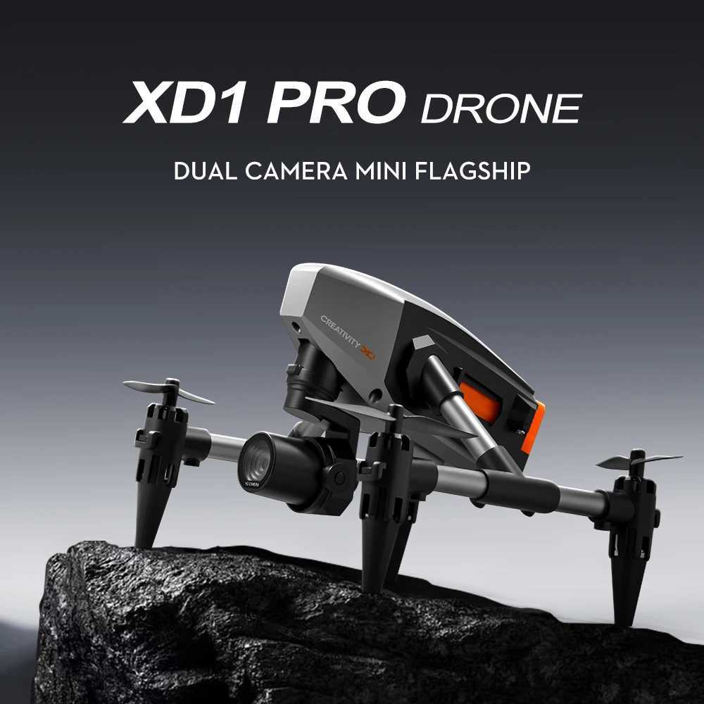 Electric/RC Aircraft Mini RC Alloy Drone Dual Camera HD Wifi Fpv Photography Foldable Quadcopter XD1 Optical Flow Professional Drones Toys for boysL231223