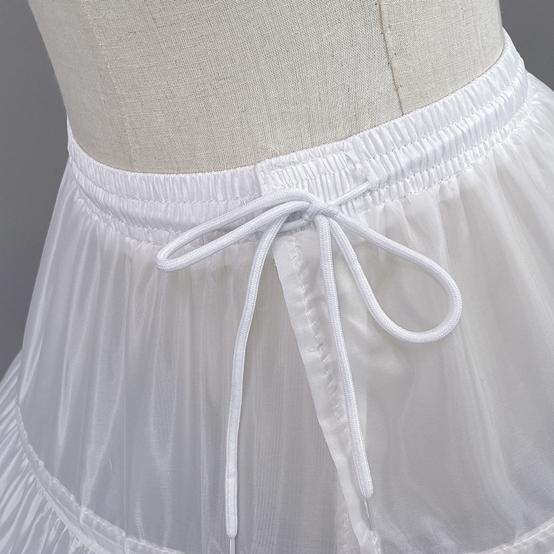6 hoops petticoat för bollklänning bröllopsklänningar icke-vävda tyg justerbar midja crinoline fluffy prom quinceanera klänning brud underskirt al2162
