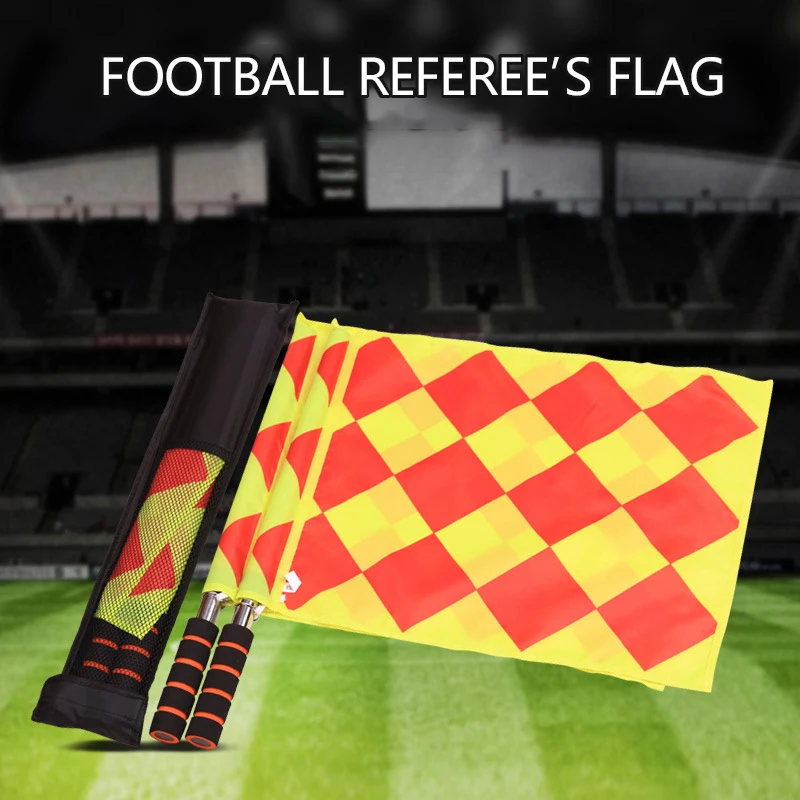 2 pièces/ensemble drapeau d'arbitre de Football mondial Fair Play Match de sport Football juge de ligne drapeaux d'europe équipement d'arbitre