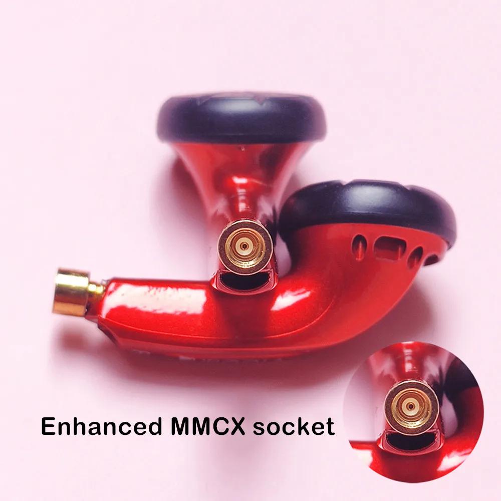 ヘッドフォンfengru diy mmcx vido earbuds in ear hapt head earphone hifi bass earbud vido with mmcx interface（ケーブルを含めない）