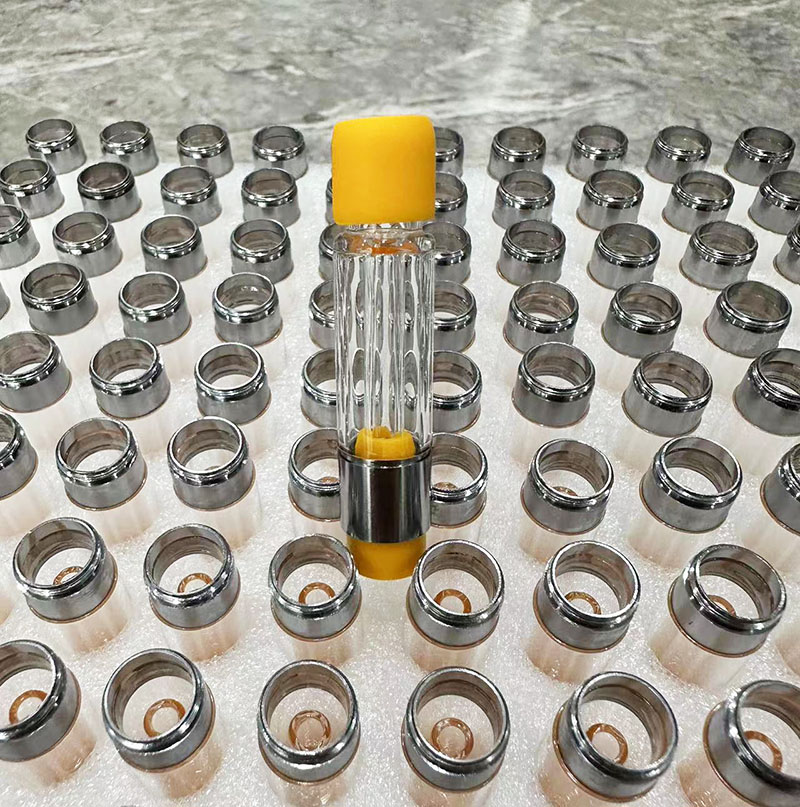 Full Glass Vape Cartridges Orange Yellow Blue White Black Rainbow Silver 0.5ml 0.8ml 1.0ml All Glasses Atomizer 510 Thread Lead Free Empty Carts