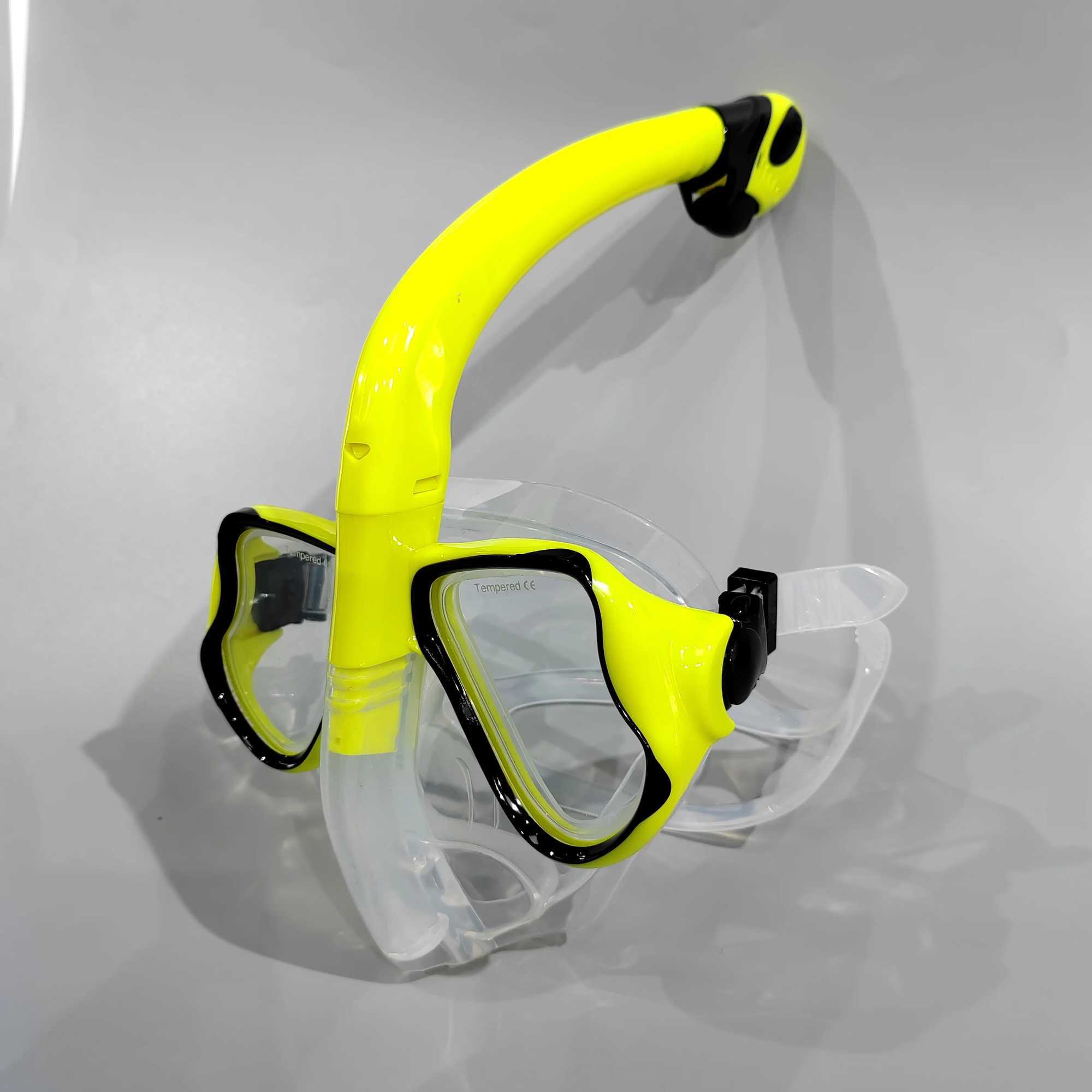 Accessori immersione Maschera a tubo a pieno facciale Snorkeling adulti dotata del nuovo sistema dry top 240118