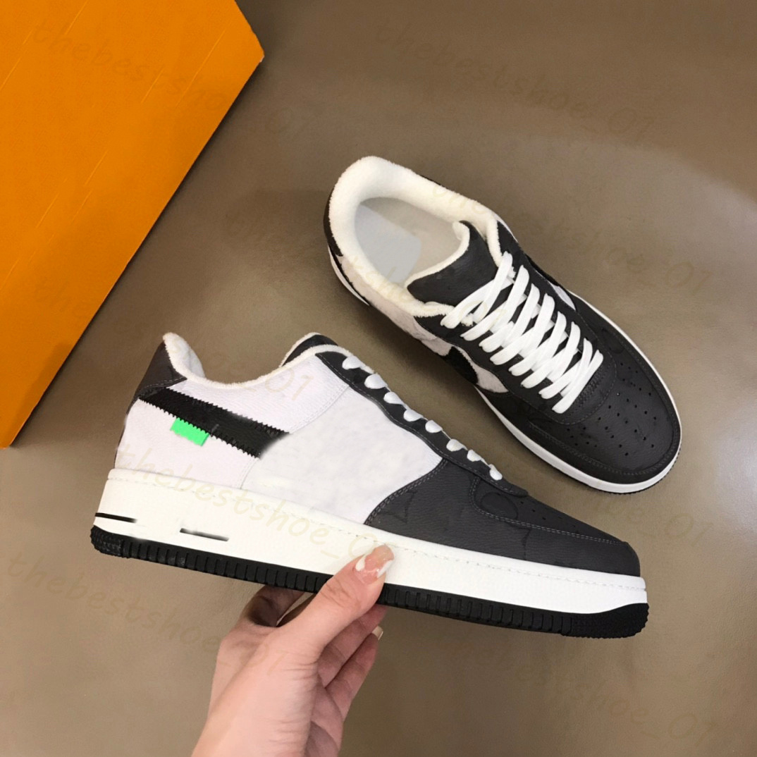 Designerskie buty swobodne mężczyźni Abloh trampki Virgil 1s 1 cielę skórzane trampki Kobiety biały zielony czerwony litera nakładka grube podeszwa trampki dolne