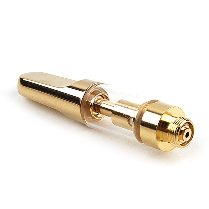 Cartuchos Vape de Ouro TH205 Atomizador 0.5ml 0.8ml 1.0ml Bobina Cerâmica Suporte Interno Dourado 510 Thread Carrinhos Vazios