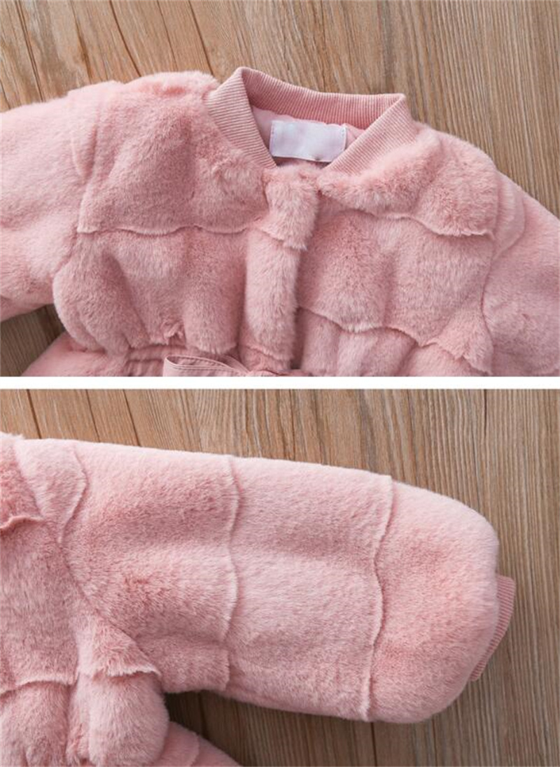 2024 New Autumn and Winter Clothing Children's Jackets Fashion Sweet Imitation Fur Jackets Girls Coat