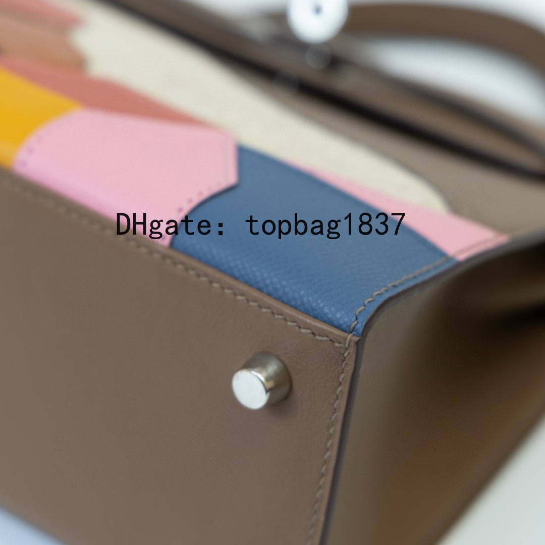 Designer tassen schoudertas 28cm goud 10A spiegelkwaliteit totaal Handgemaakte luxe handtas speciale aangepaste stijl Handgeschilderde splicing-technologie met originele doos